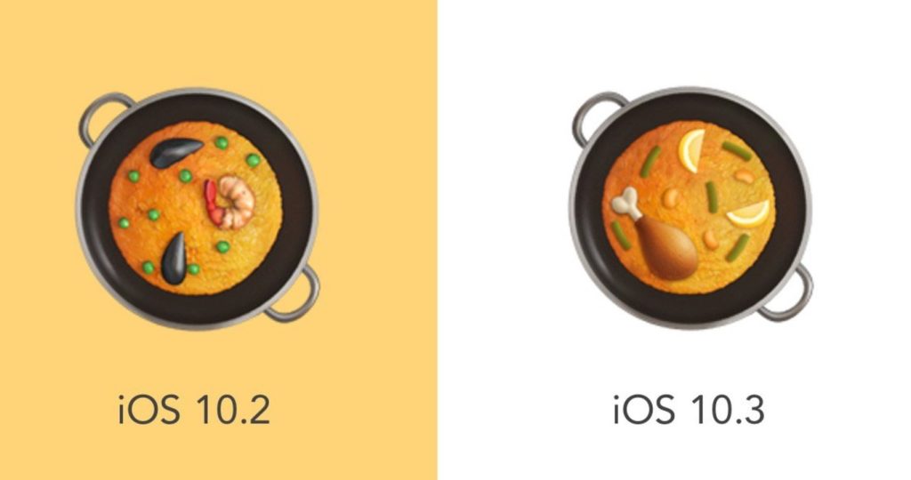 emoji paellas apple IOS