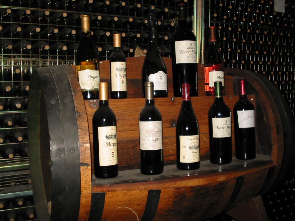 Botellas de vino de Rioja